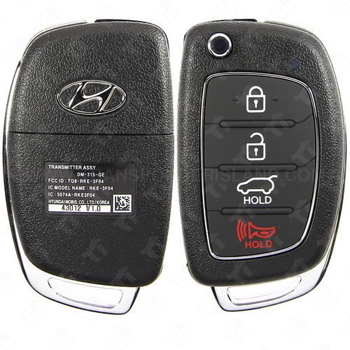 2013 - 2016 Hyundai Santa Fe Remote Flip Key 4B Hatch - TQ8-RKE-3F04 - HY18R