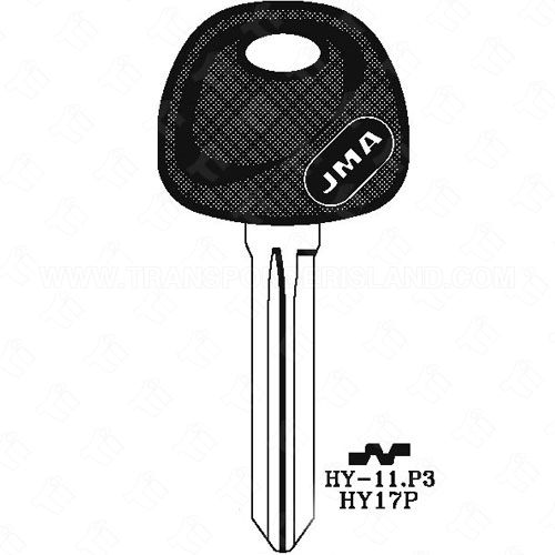 JMA Hyundai Kia 10 Cut Plastic Head Key Blank HY-11.P3 HY17P