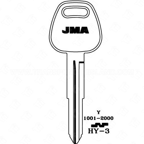 JMA Hyundai Double Sided 8 Cut Key Blank HY-3 HY4