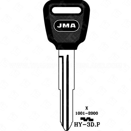 JMA Hyundai Double Sided 8 Cut Plastic Head Key Blank HY-3.P HY5P