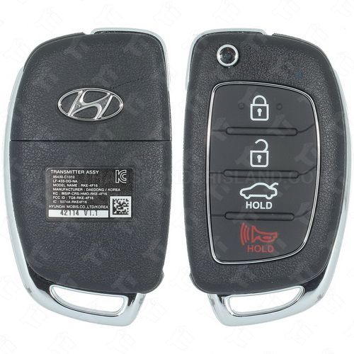 2015 - 2017 Hyundai Sonata Remote Flip Key 4B Trunk - TQ8-RKE-4F16 - LXP90 - 95430-C1010