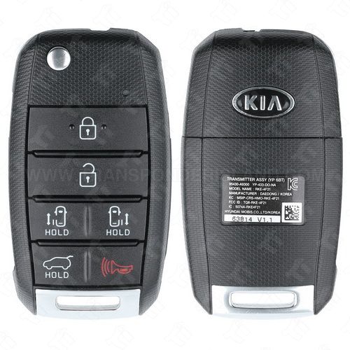 2015 - 2018 Kia Sedona Remote Flip Key 6B Gen 2 - TQ8-RKE-4F21 (YP 6BT) - KK10 High Security