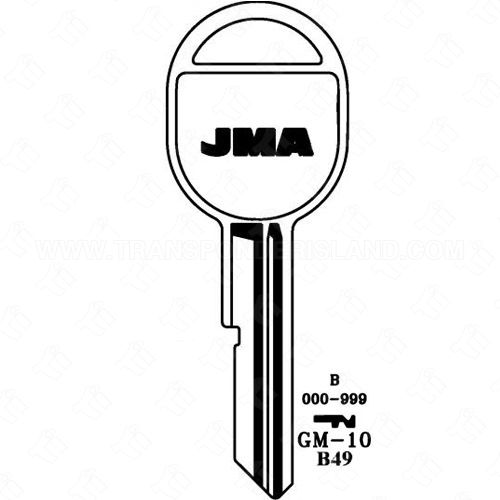 JMA GM Single Sided 6 Cut Key Blank GM-10 B49 B