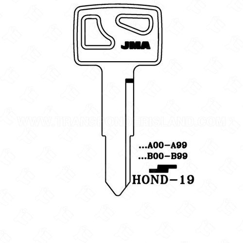 JMA Honda Motorcycle Double Sided 5 Cut Key Blank HD74 HO58