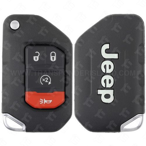 2018 - 2025 Jeep Wrangler Gladiator SMART Remote Flip Key - 4B Starter SIP22 FIAT Keyway