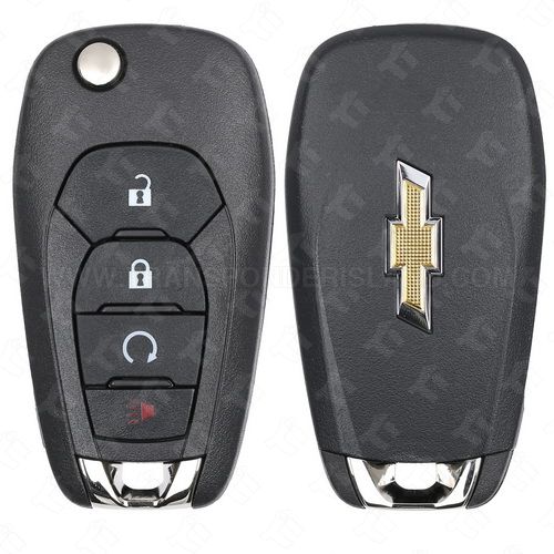 2019 - 2025 Chevrolet Remote Flip Key 4B Remote Start - LXP-T004