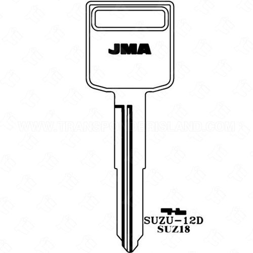 JMA Suzuki Motorcycle Double Sided 7 Cut Key Blank SUZU-12D X241 SUZ18