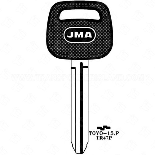 JMA Toyota 8 Cut Plastic Head Key Blank TOYO-15.P X217 TR47P