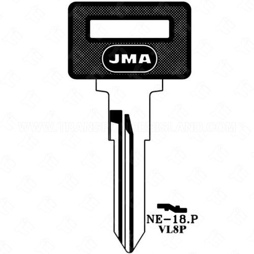 JMA Volvo 10 Cut Plastic Head Key Blank NE-18.P X140 VL8P
