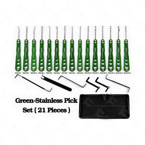 Dino Green Stainless Pick Set 21 Pieces