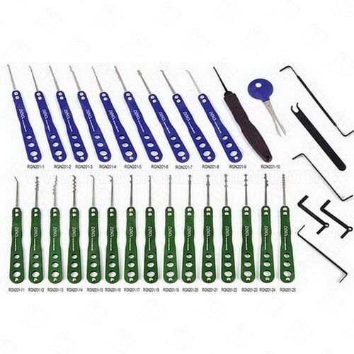 Dino Blue and Green Stainless Pick Set 32 Pieces