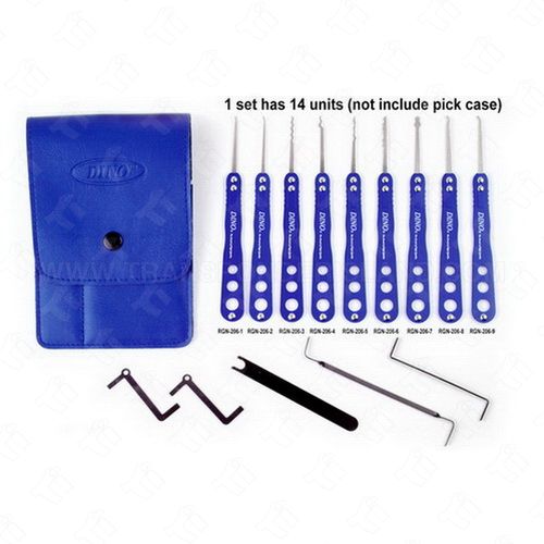 Dino Blue Stainless Pick Set 14 Pieces