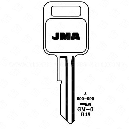 [TIK-JMA-GM6] JMA GM Single Sided 6 Cut Key Blank GM-6 B48 A
