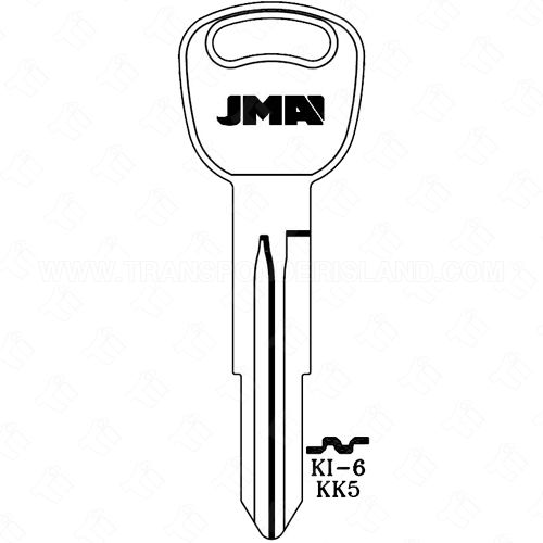 [TIK-JMA-KI6] JMA Kia Double Sided 8 Cut Key Blank KI-6 KK5