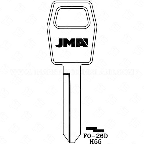 [TIK-JMA-FO26D] JMA Ford Aerostar Key Blank FO-26D H55