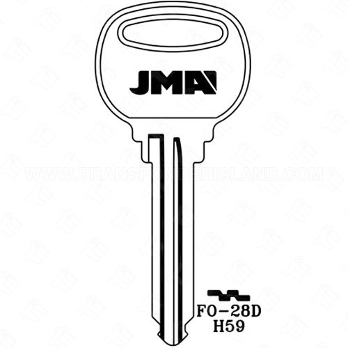 [TIK-JMA-FO28D] JMA Ford Mercury Key Blank FO-28D H59