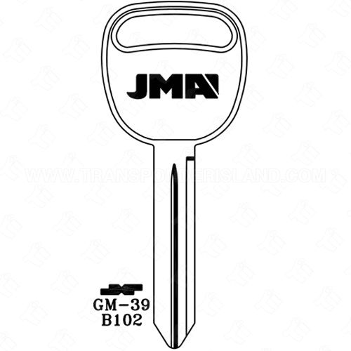 [TIK-JMA-GM39] JMA GM Truck Key Blank GM-39 B102