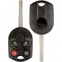 2011 - 2020 Ford 4 Button Old Style Remote Head Key Shell - High Security HU101 Keyway