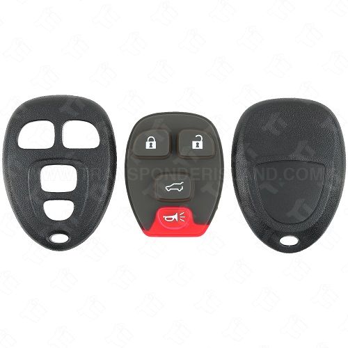 [TIK-CHV-99] 2007 - 2017 GM Keyless Entry Remote Shell 4B Hatch for OUC60270 OUC60221