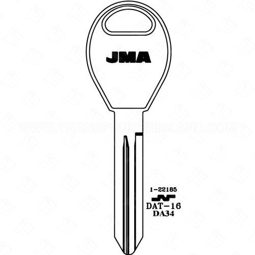 [TIK-JMA-DAT16] JMA Nissan 8 and 10 Cut Key Blank DAT-16 X237 DA34