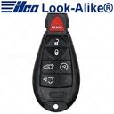 Ilco Jeep Fobik Key 6B Hatch / Hatch Glass / Remote Start - Replaces IYZ-C01C - POD-LAL-6B2