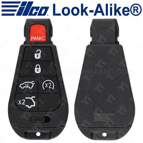 [TIK-ILC-013] Ilco Jeep Fobik Key 6B Hatch / Hatch Glass / Remote Start - Replaces IYZ-C01C - POD-LAL-6B2