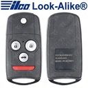Ilco 2007 - 2013 Acura MDX 5 Dr Sport Entertainment Remote Flip Key 4B Trunk - Replaces N5F0602A1A - FLIP-ACURA-4B1