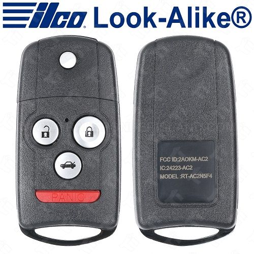 [TIK-ILC-019] Ilco 2007 - 2013 Acura MDX 5 Dr Sport Entertainment Remote Flip Key 4B Trunk - Replaces N5F0602A1A - FLIP-ACURA-4B1