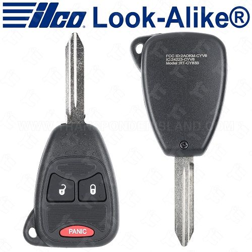 [TIK-ILC-039] Ilco 2004 - 2007 Dodge Durango Remote Head Key 3B - Replaces KOBDT04A - RHK-CHRY-3B2