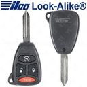 Ilco Chrysler Dodge Remote Head Key 4B Starter - Replaces 13AA T04A - RHK-CHRY-4B3