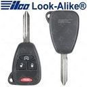 Ilco 2007 - 2012 Dodge Remote Head Key 4B Remote Start - Replaces 13AA - RHK-CHRY-4B5