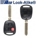 Ilco Toyota Remote Head Key - Replaces HYQ1512V - 4D67 - RHK-TOY-3BFJ