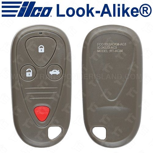 [TIK-ILC-187] Ilco 1999 - 2003 Acura CL TL Keyless Entry Remote 4B Trunk - E4EG8D-444H-A RKE-ACURA-4B2