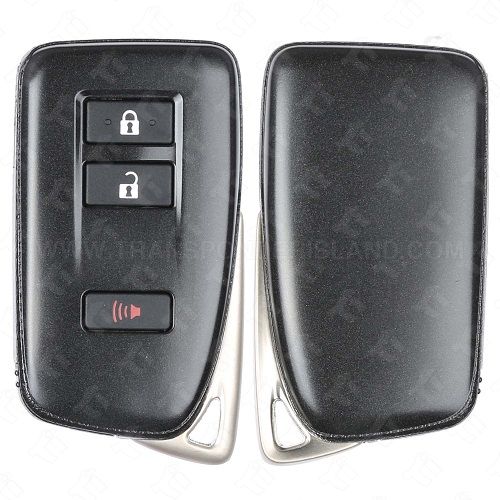 [TIK-LEX-79] 2015 - 2020 Lexus Smart Key Shell Case 3 Button with Emergency Key for FBA / FLB