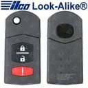 Ilco Mazda 6 Wagon and Hatchback Remote Flip Key  - 3B FLIP-MAZ-3B2 - KPU41788