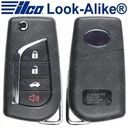 Ilco Toyota Camry, Corolla Remote Flip Key 4B Trunk - FLIP-TOY-4B1