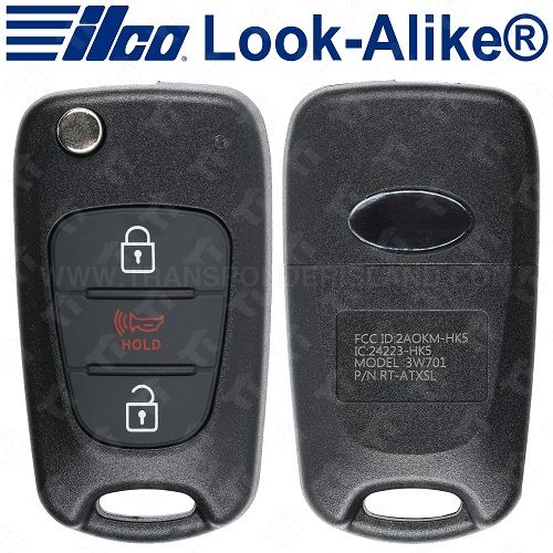 [TIK-ILC-226] Ilco 2012 - 2013 Kia Sportage Remote Flip Key 3B Gen 1 - FLIP-KIA-3B3 - High Security