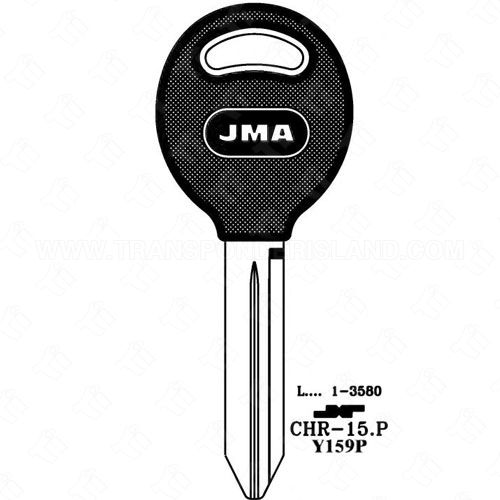 [TIK-JMA-CHR15P] JMA Chrysler Dodge Jeep Plastic Head Key Blank CHR-15P P1795 Y159P