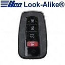 Ilco Toyota Smart Entry Key - 4B A/C - PRX-TOY-4B15 - Replaces: 89904-47460