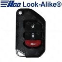 Ilco Jeep Smart Remote Flip Key - 3B - FLIP-JEEP-3B1 - Replaces: 68416782AA