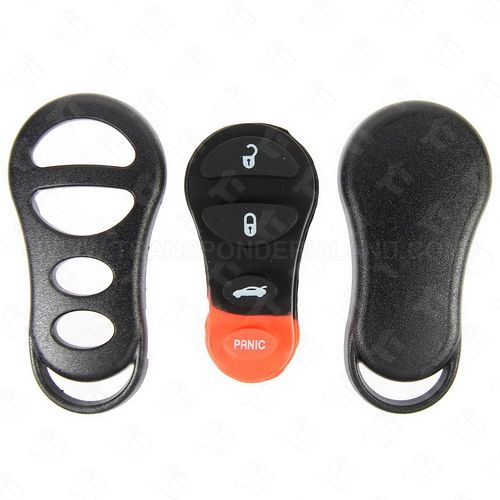 [TIK-CHR-47] Chrysler Dodge Jeep Keyless Entry Remote Shell and Rubber Pad 4B Trunk