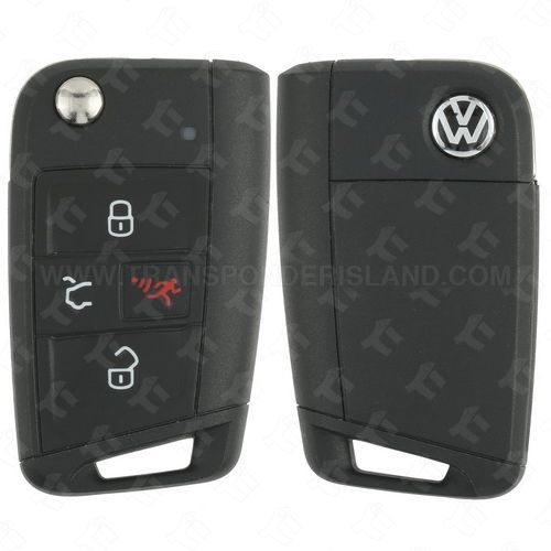 [TIK-VW-28] 2015 - 2018 Volkswagen Remote Flip Key 5G0 959 752 BD without Comfort Access MQB HU66 Key-way