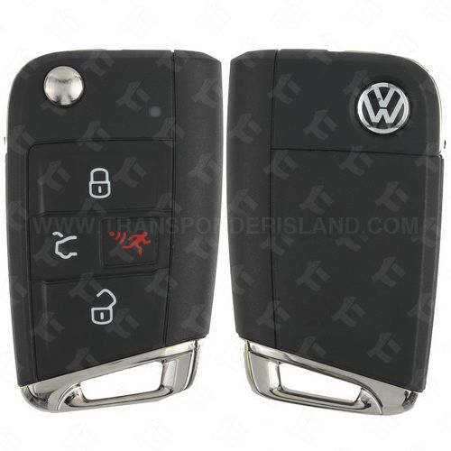 [TIK-VW-36] 2018 - 2020 Volkswagen Remote Flip Key 5G6 959 752 BM with Comfort Access MQB HU162-T Key-way