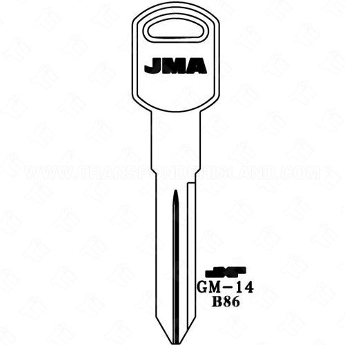 [TIK-JMA-GM14] JMA GM Double Sided 10 Cut Key Blank GM-14 B86