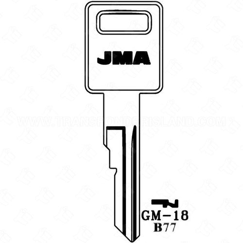 [TIK-JMA-GM18E] JMA GM Single Sided 6 Cut Key Blank GM-18 B77