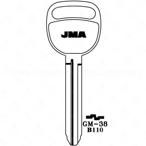 [TIK-JMA-GM38] JMA GM Double Sided 10 Cut Key Blank GM-38 B110