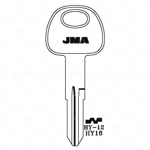 [TIK-JMA-HY12] JMA Hyundai Kia 10 Cut Key Blank HY-12 HY16