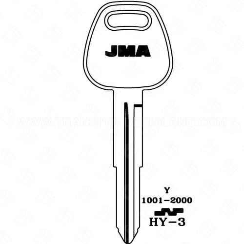 [TIK-JMA-HY3] JMA Hyundai Double Sided 8 Cut Key Blank HY-3 HY4