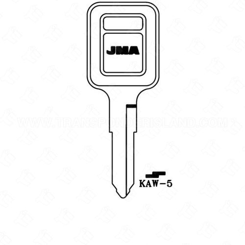 [TIK-JMA-KAW5] JMA Kawasaki Motorcycle Double Sided 6 Cut Key Blank KAW-5 KW12