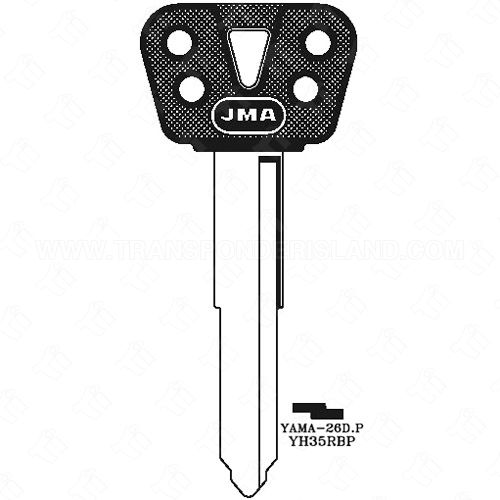 [TIK-JMA-YAMA26DP] JMA Yamaha Motorcycle Plastic Head Key Blank YAMA-26DP X248 YM63P